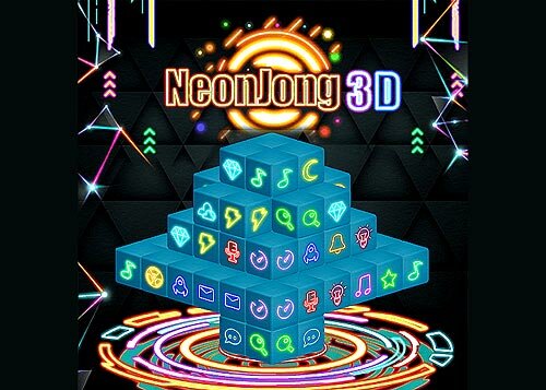 Неоновый 3Д Маджонг